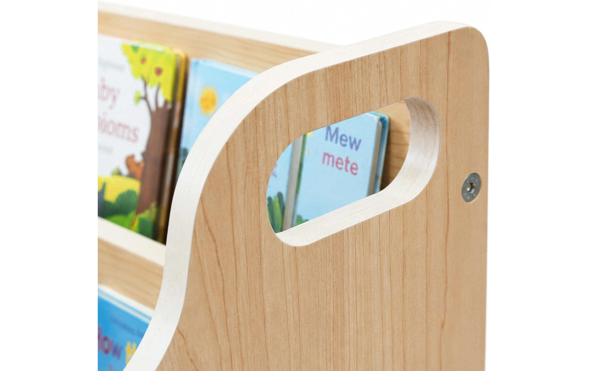 Relaxdays Kinder-Bücherregal – 3 Böden – 51 × 28 × 31 cm – Hellbraun – MDF