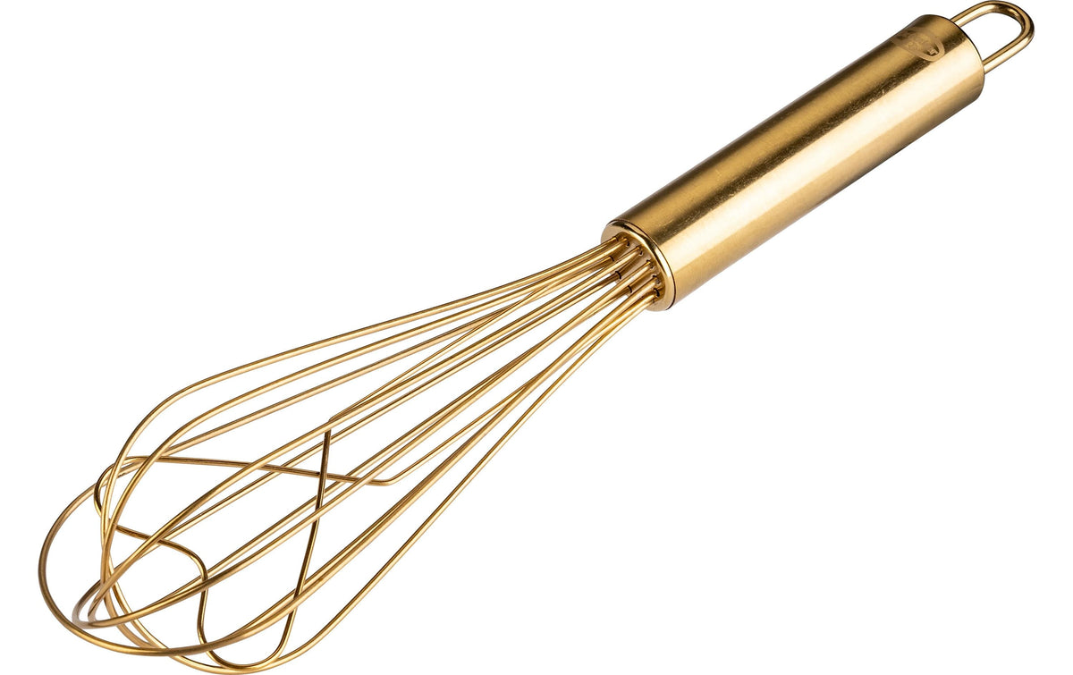 Dr. Oetker Schwingbesen 23 cm, Edelstahl, gold matt