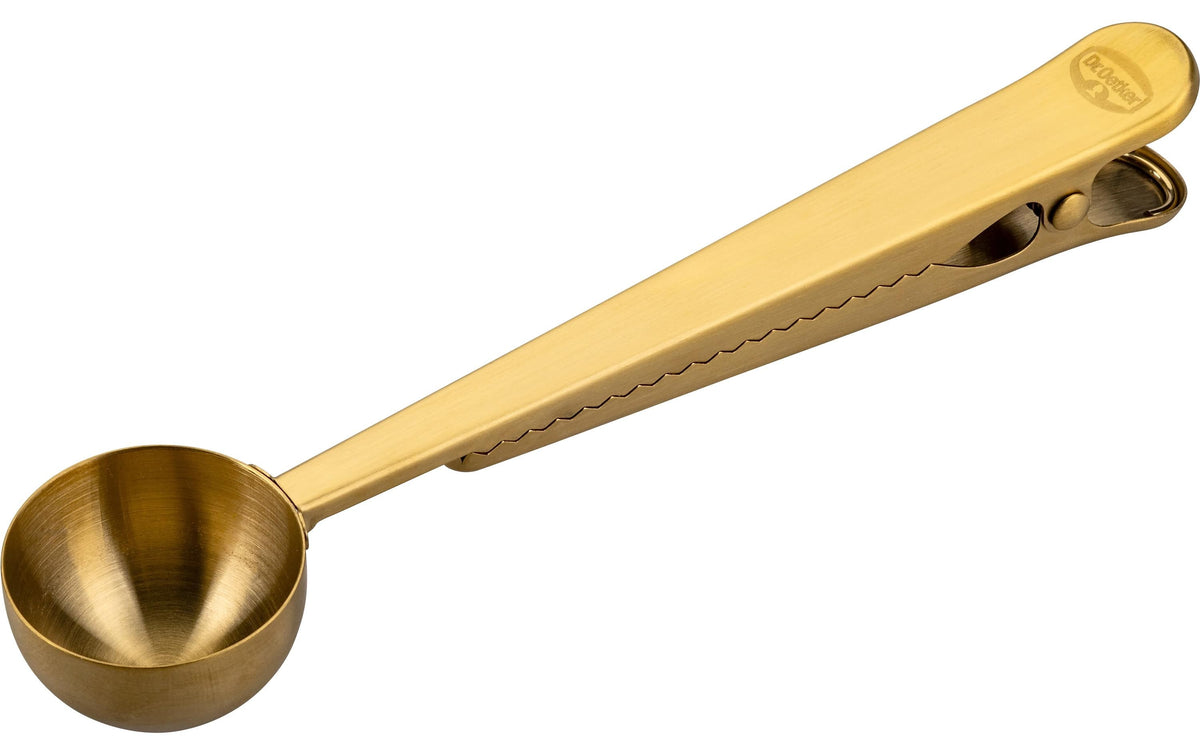 Dr. Oetker Dosierlöffel/Clip, Edelstahl, Gold matt