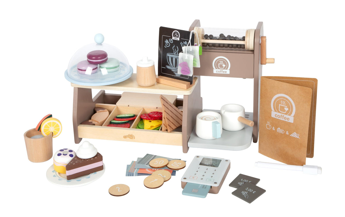 Small foot Barista Café-Set – Holzspielzeug – ab 3 Jahren – mehrfarbig