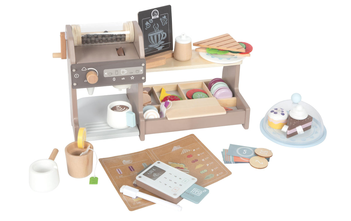 Small foot Barista Café-Set – Holzspielzeug – ab 3 Jahren – mehrfarbig