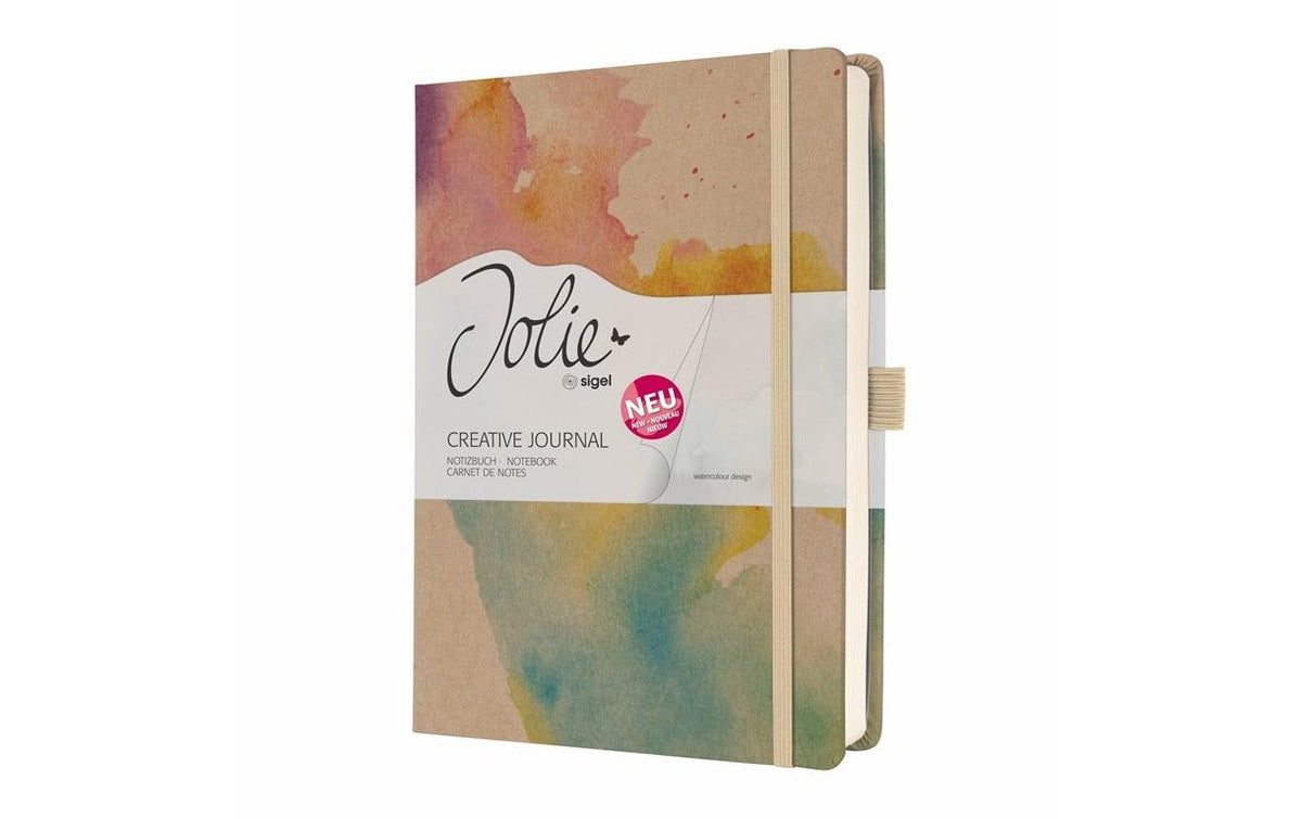 Jolie Notizbuch – A5+ – blanko – 200 Seiten – 120 g/m² – Hardcover, mehrfarbig