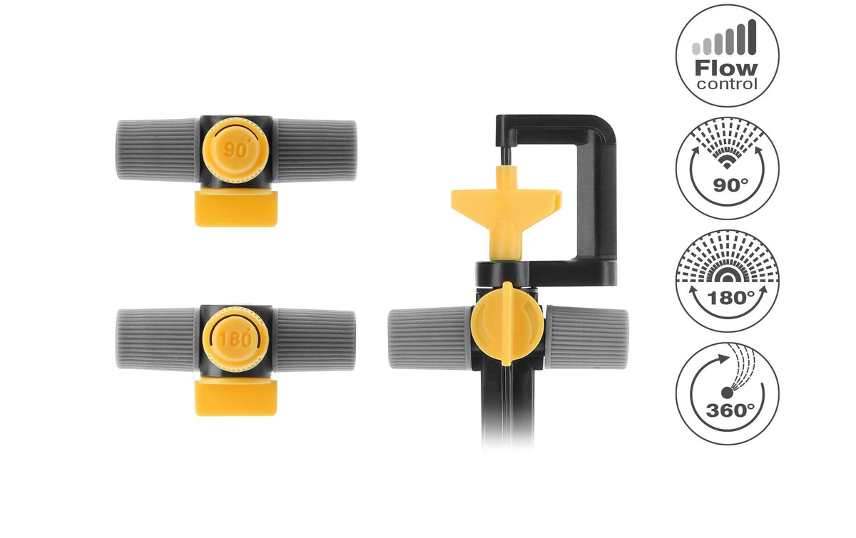 DeLOCK Sprinklerstecker T-Form Set – Ø 4,6 mm, Gelb, Schwarz, für 4,6 mm Anschluss