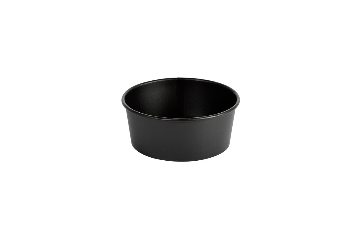 Duni Schale Ronda Wide+, Papier/Karton, PE-beschichtet, rund – 900 ml, Ø 18,4 cm, schwarz – FSC – 300 Stk.