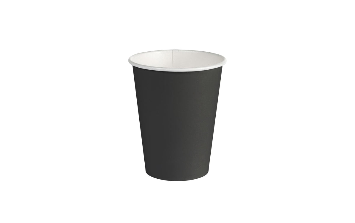 Duni Becher, Papier, PE-beschichtet für Heissgetränke – 3,6 dl, Schwarz – FSC – 800 Stk.