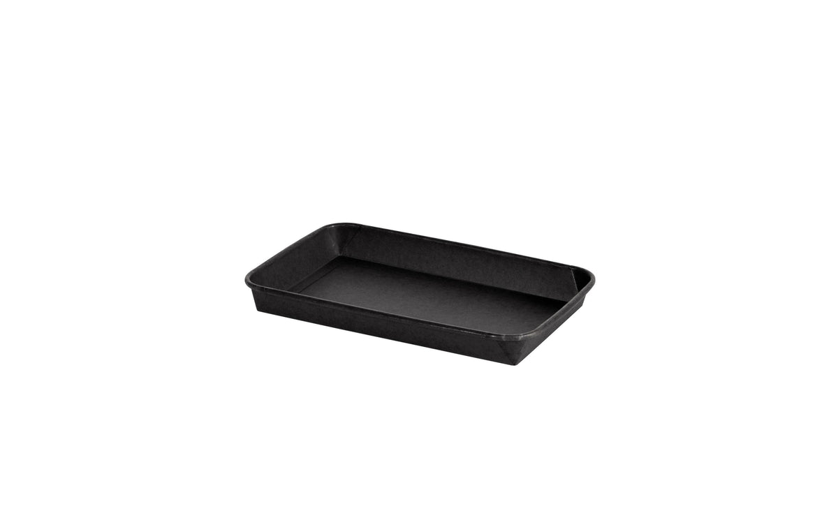 Duni Schale Contrast Mittel, Papier, rechteckig – 500 ml, 22,1 × 13,8 × 2,4 cm, schwarz – FSC – 200 Stk.