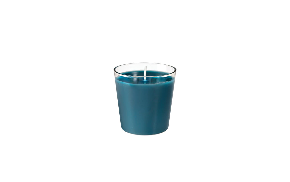 Duni Switch&Shine Nachfüll-Kerze Teelicht – Ø 6,5 × 6,5 cm – Paraffin, blau – 12-teilig