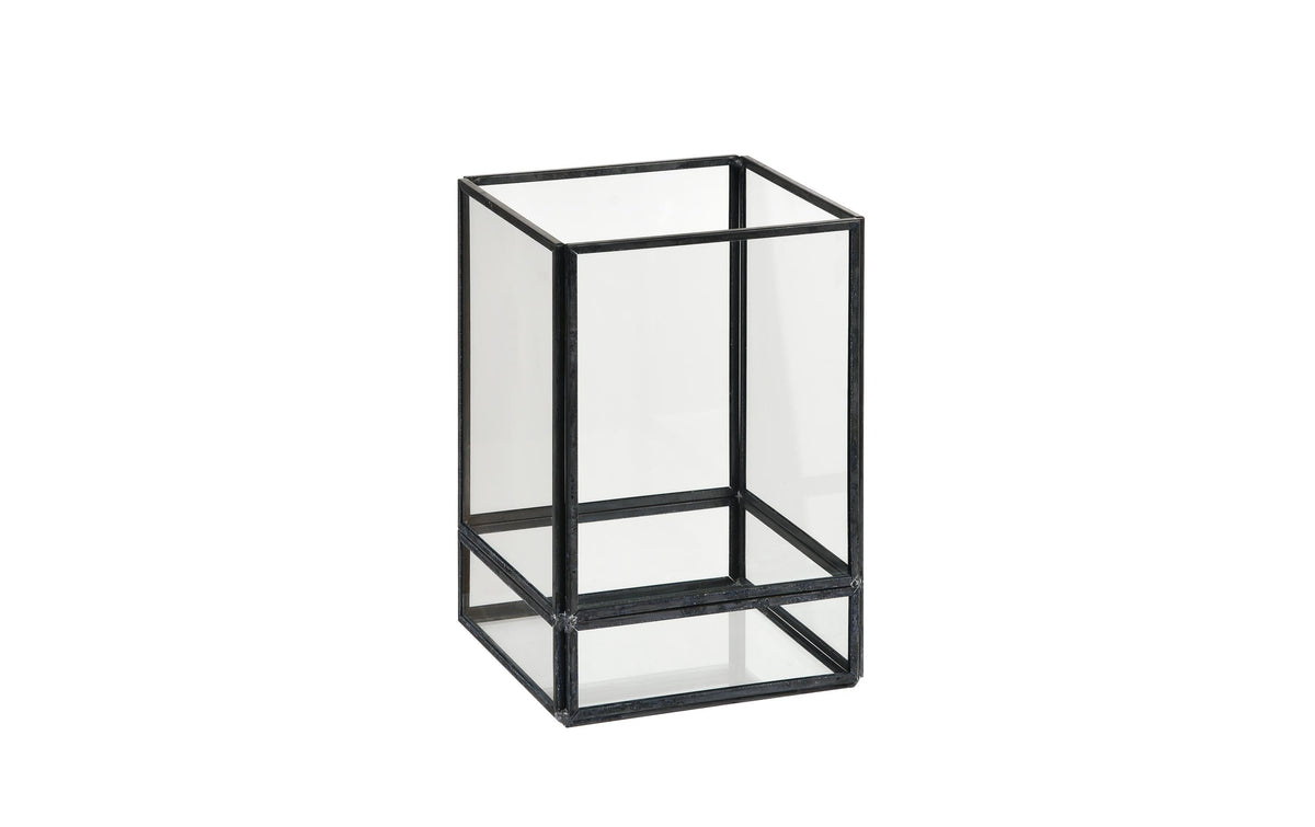 Duni Kerzenständer – Glas, Schwarz – 10 × 15 × 10 cm – 4-teilig
