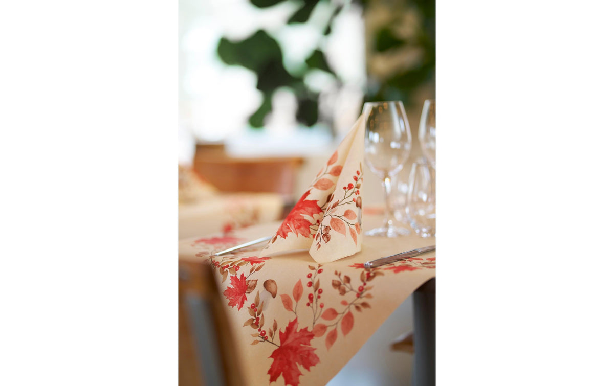 Duni Servietten Woodland, weiss – 40 × 40 cm, 3-lagig – 360 Stück