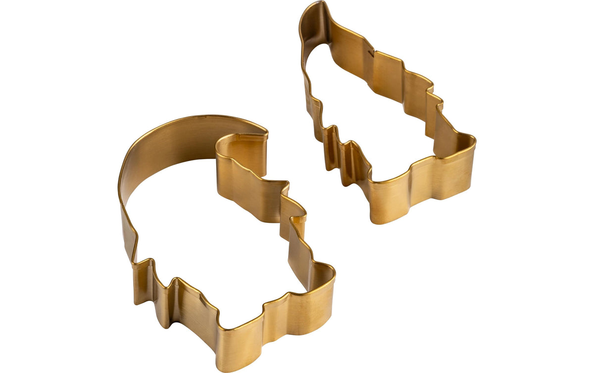 Dr. Oetker Ausstechformen 2-teilig, Edelstahl, Mattgold