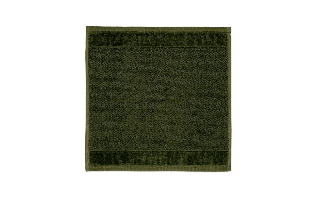 Möve Waschlappen Bamboo Luxe – 30×30 cm, Baumwolle/Viskose, Dunkelgrün