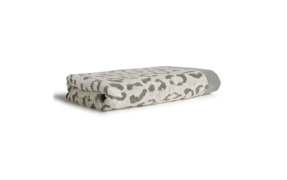 Möve Duschtuch Safari Spirit Leopard – 67×140 cm, Bambus/Baumwolle/Viskose, 580 g/m², Grau/Grün