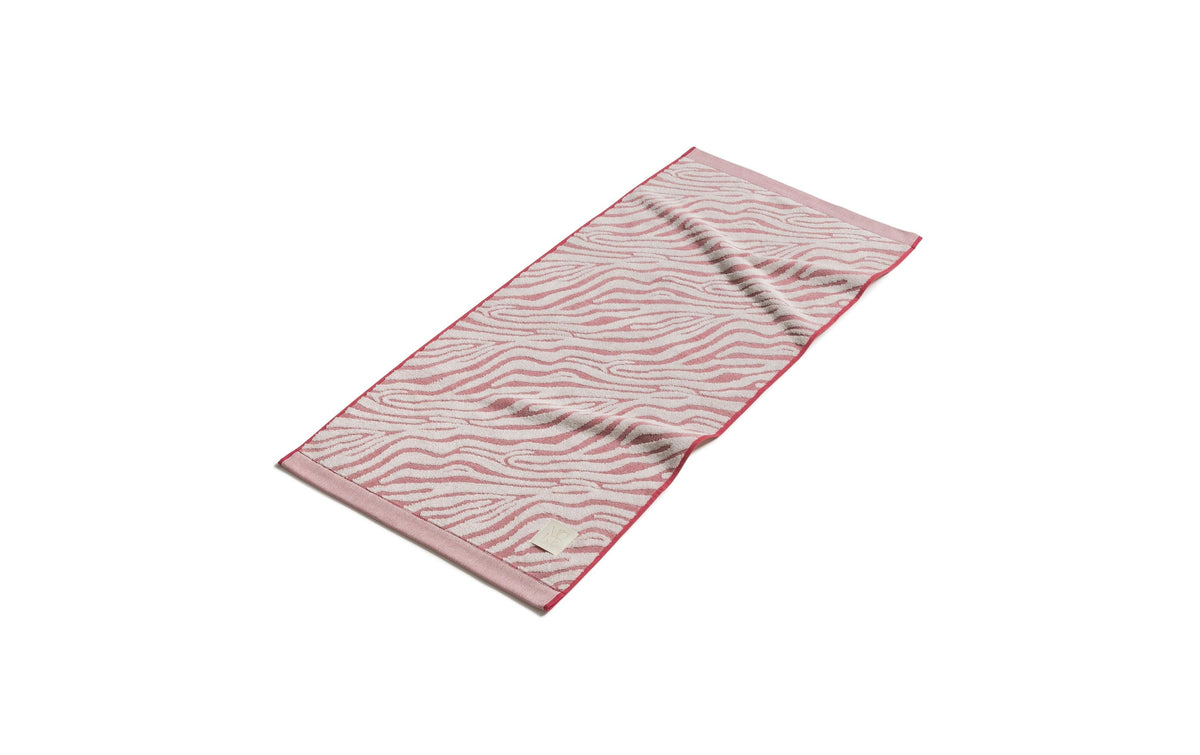 Möve Duschtuch Safari Spirit Zebra – 67 × 140 cm, Nature/Rot, Bambus/Baumwolle/Viskose, 580 g/m²