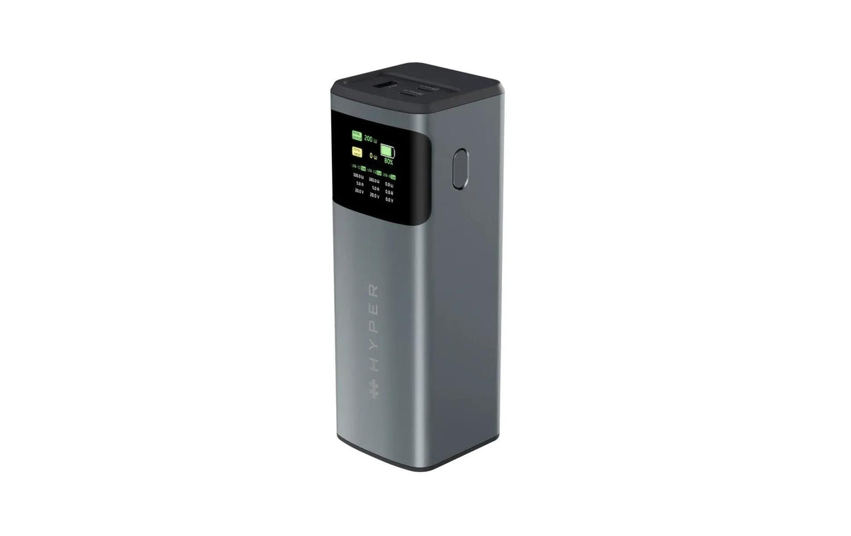 Hyper Juice 24K Powerbank 24'000 mAh – 140 W PD, 2× USB-C, 1× USB-A, grau