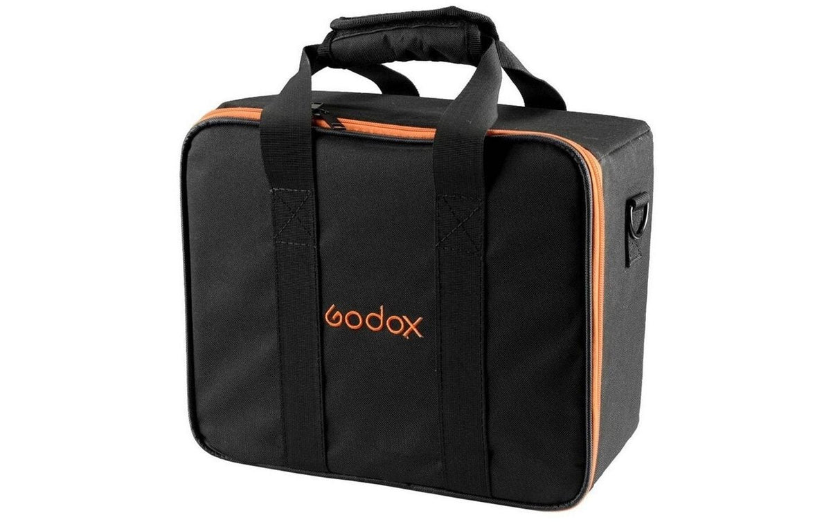 Godox CB-12 Zubehörtasche – Nylon, 300 × 260 × 140 mm – für Godox AD600Pro – Schwarz/Orange