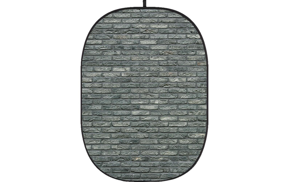 Godox CBA-WB0011 Faltbarer Hintergrund – Ziegelsteinoptik – 1500 × 2000 mm – Grau – mit Tragetasche