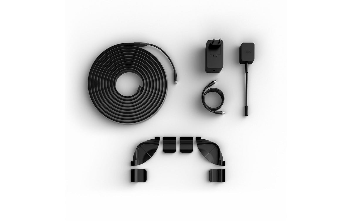 Philips by Signify Philips Hue Play Gradient Lightstrip Pro TV-Hintergrundbeleuchtungs-Set – RGBIC, Zigbee + Bluetooth – für 100" Fernseher – Schwarz