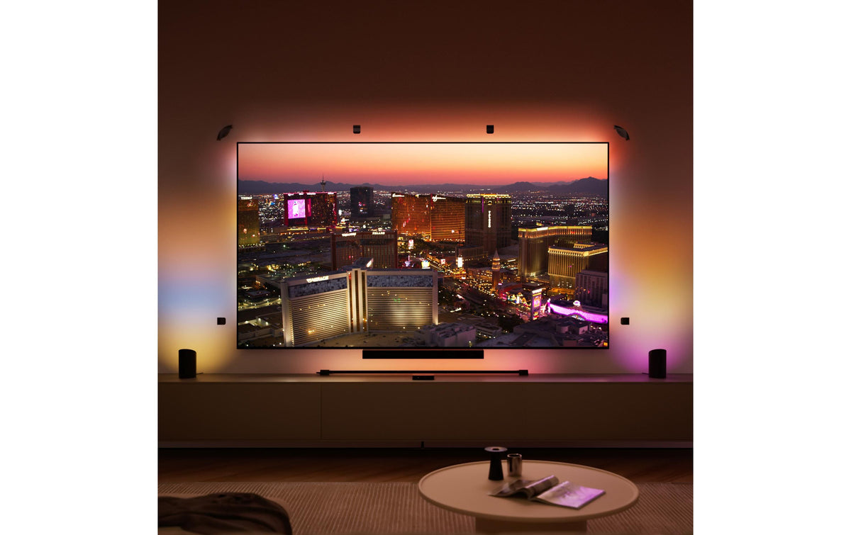 Philips by Signify Philips Hue Halterung – für Philips Hue Play Gradient Lightstrip Pro – 1 Stk., Schwarz, Silikon