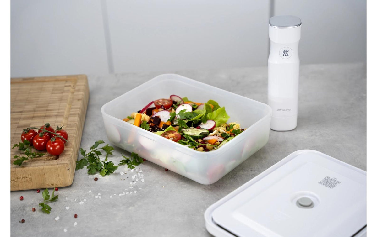 ZWILLING Lunchbox 1,6 l, 21,7 × 14,6 × 9,1 cm, Kunststoff, transparent/grau