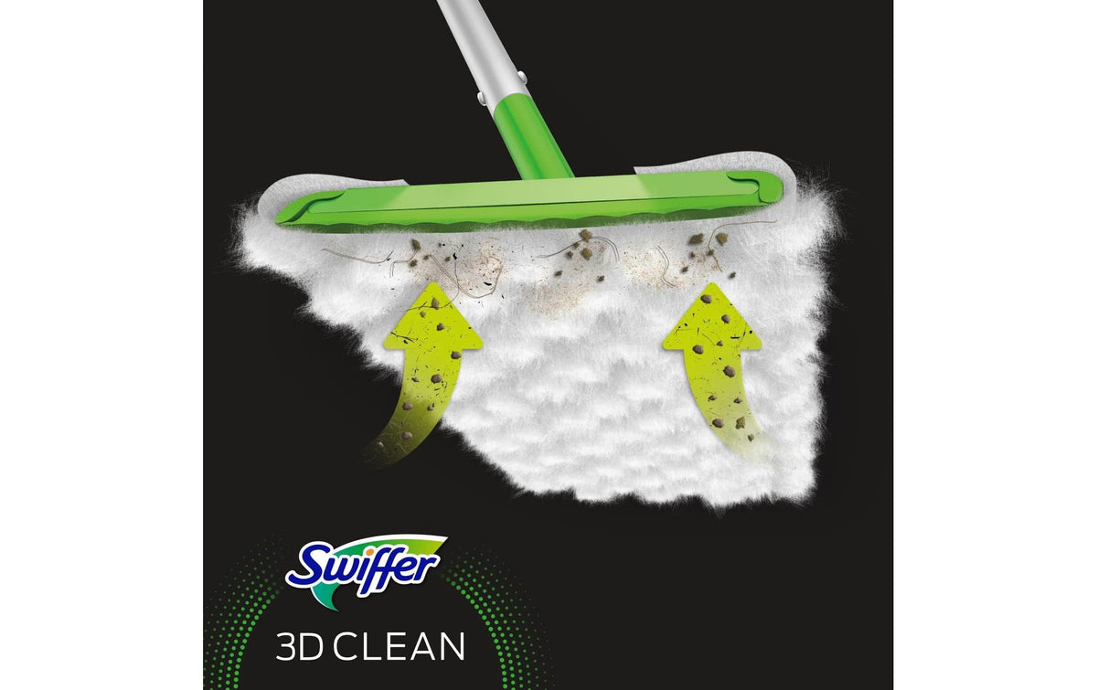 Swiffer Bodentücher Dry 3D – Polyester – 12,4 × 15,5 cm – Weiss – 7 Stk.