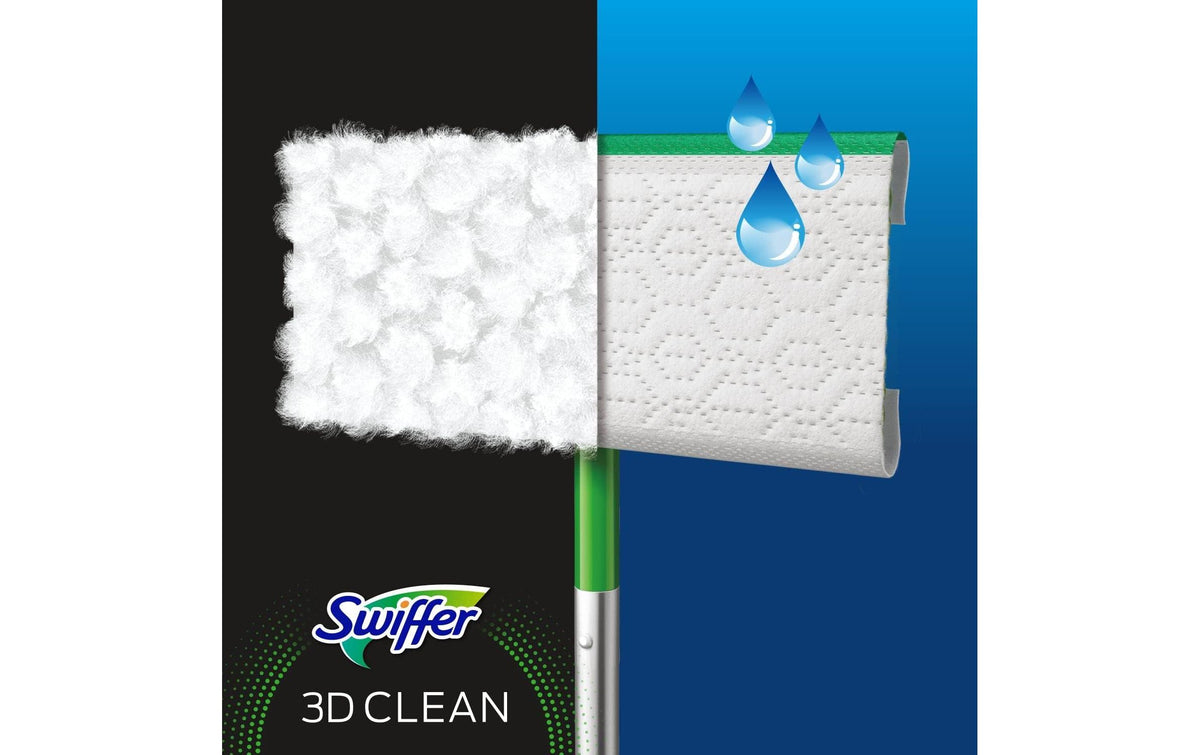 Swiffer Bodentücher Dry 3D – Polyester – 12,4 × 15,5 cm – Weiss – 7 Stk.