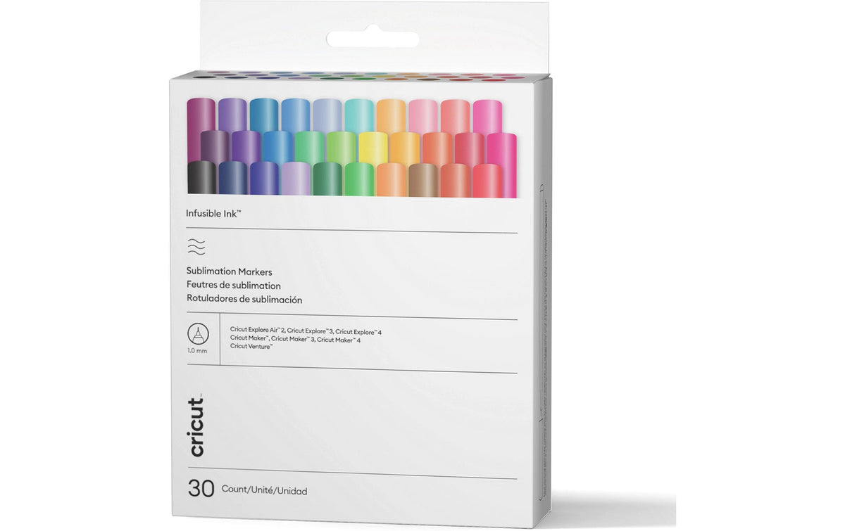 Cricut Infusible Ink Ultimate Filzstifte – 1 mm, 30er Set, für Explore Air 2, Maker, Maker 3