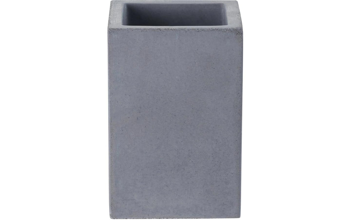 Diaqua Zahnputzbecher Cement – Kunststoff/Zement, 7×7×11 cm, Grau