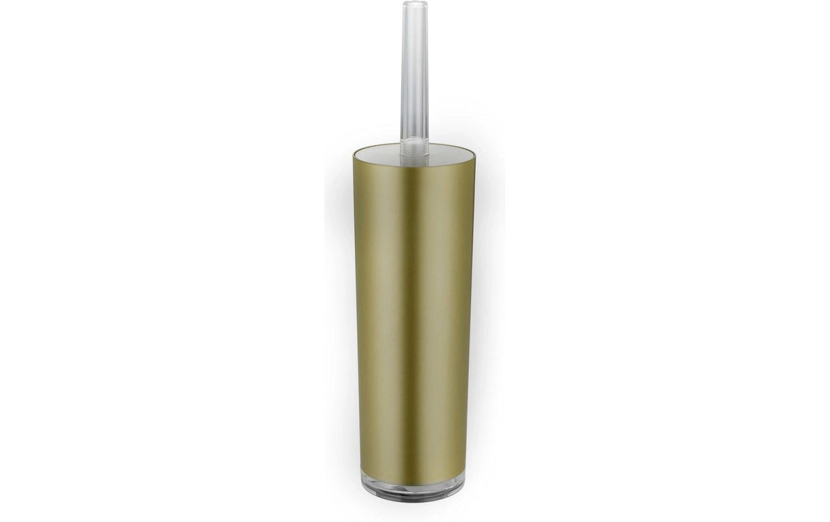 Diaqua WC-Bürstenset – Kunststoff, Gold, mit Deckel, H 38 cm