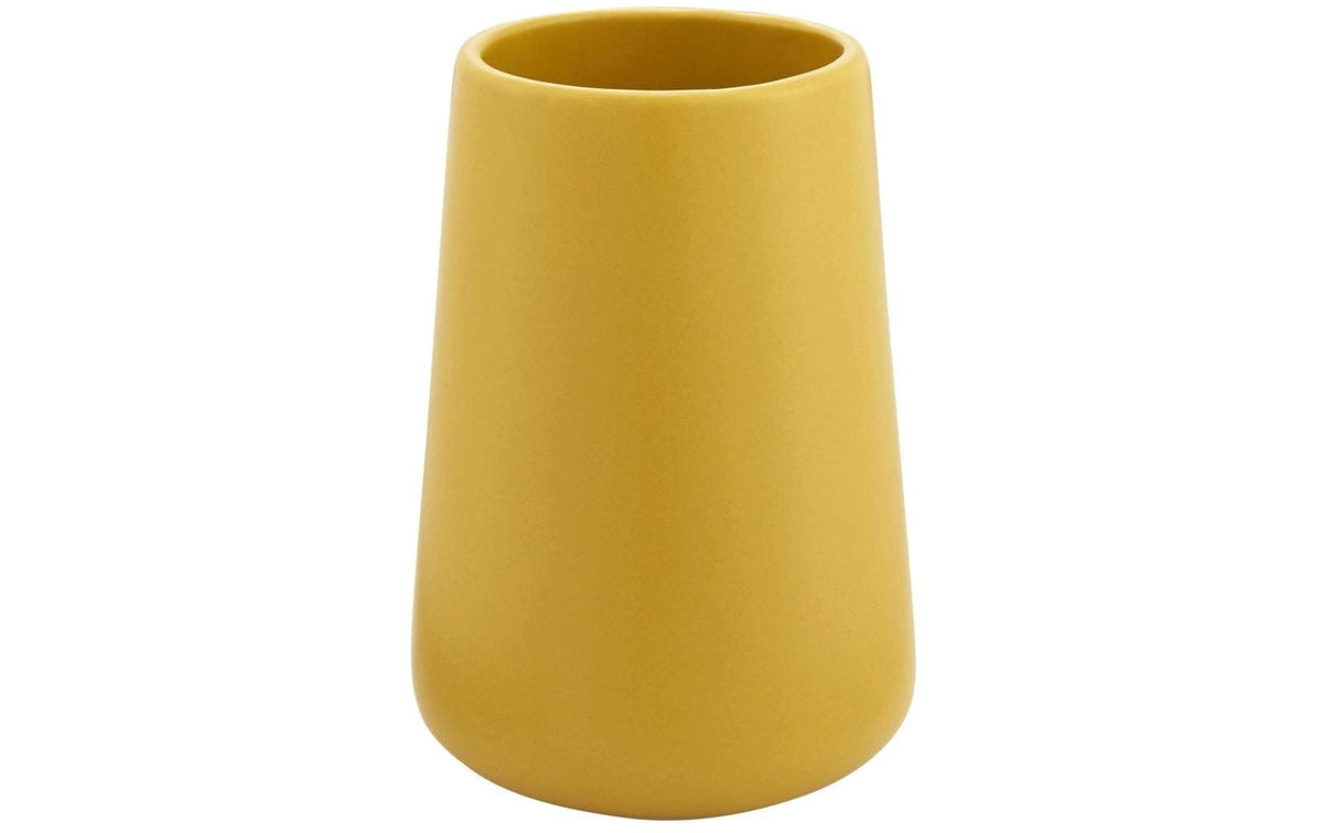 Diaqua Zahnputzbecher Yuma – Ø8,2×11,8 cm, Keramik, Gelb matt
