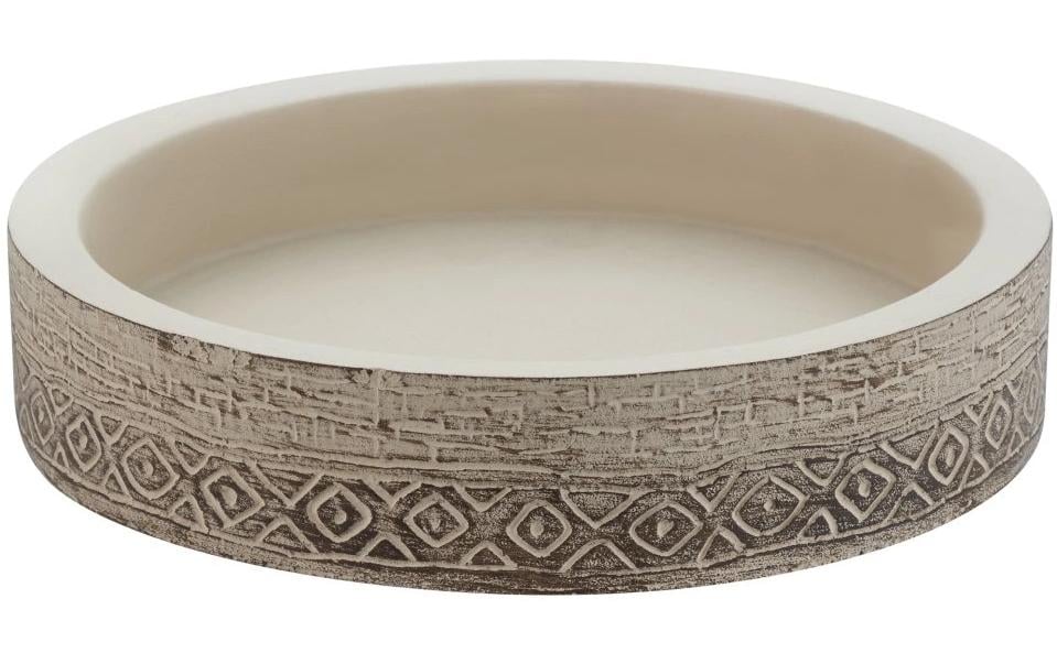 Diaqua Seifenschale Etosha – Zement, Ø12,5×2,5 cm, Braun