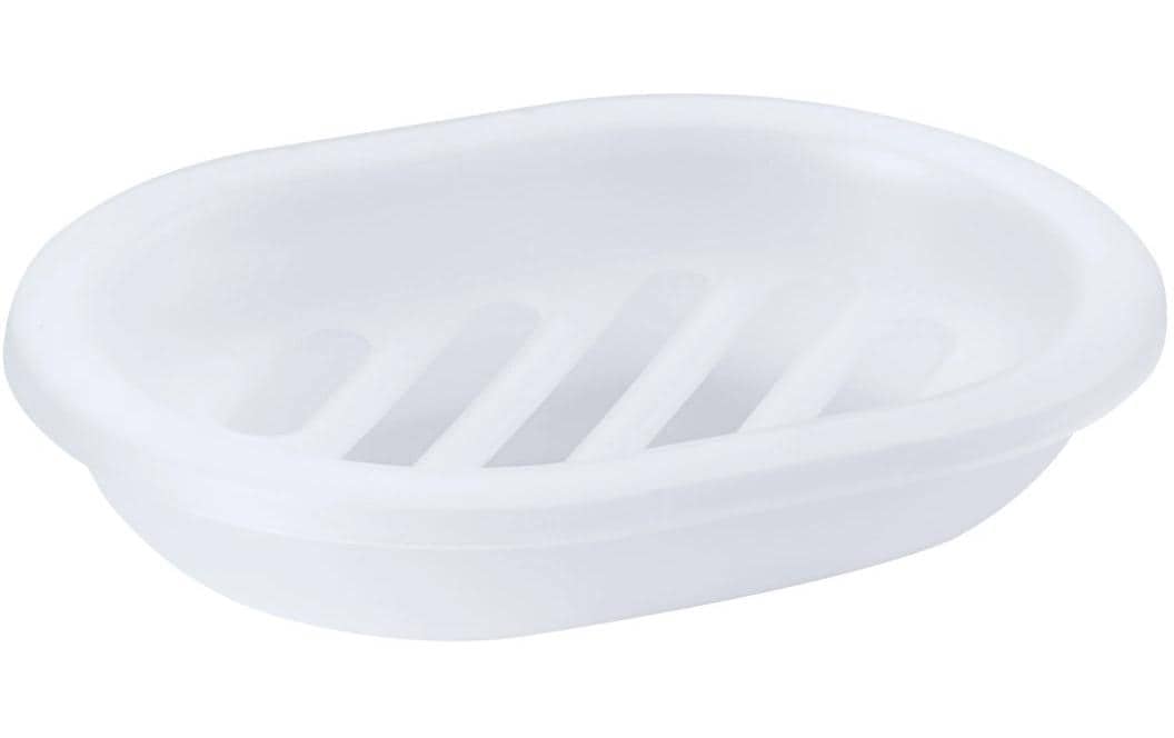 Diaqua Seifenschale Trend Frosted – Kunststoff, 13,5×10,1×2,8 cm, Weiss