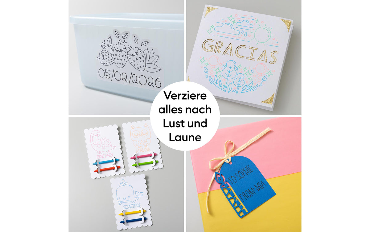 Cricut Gel Joy Gelstifte – gold/schwarz/silber, 8 mm Strich, glitzernd, für Cricut Joy & Cricut Joy Xtra