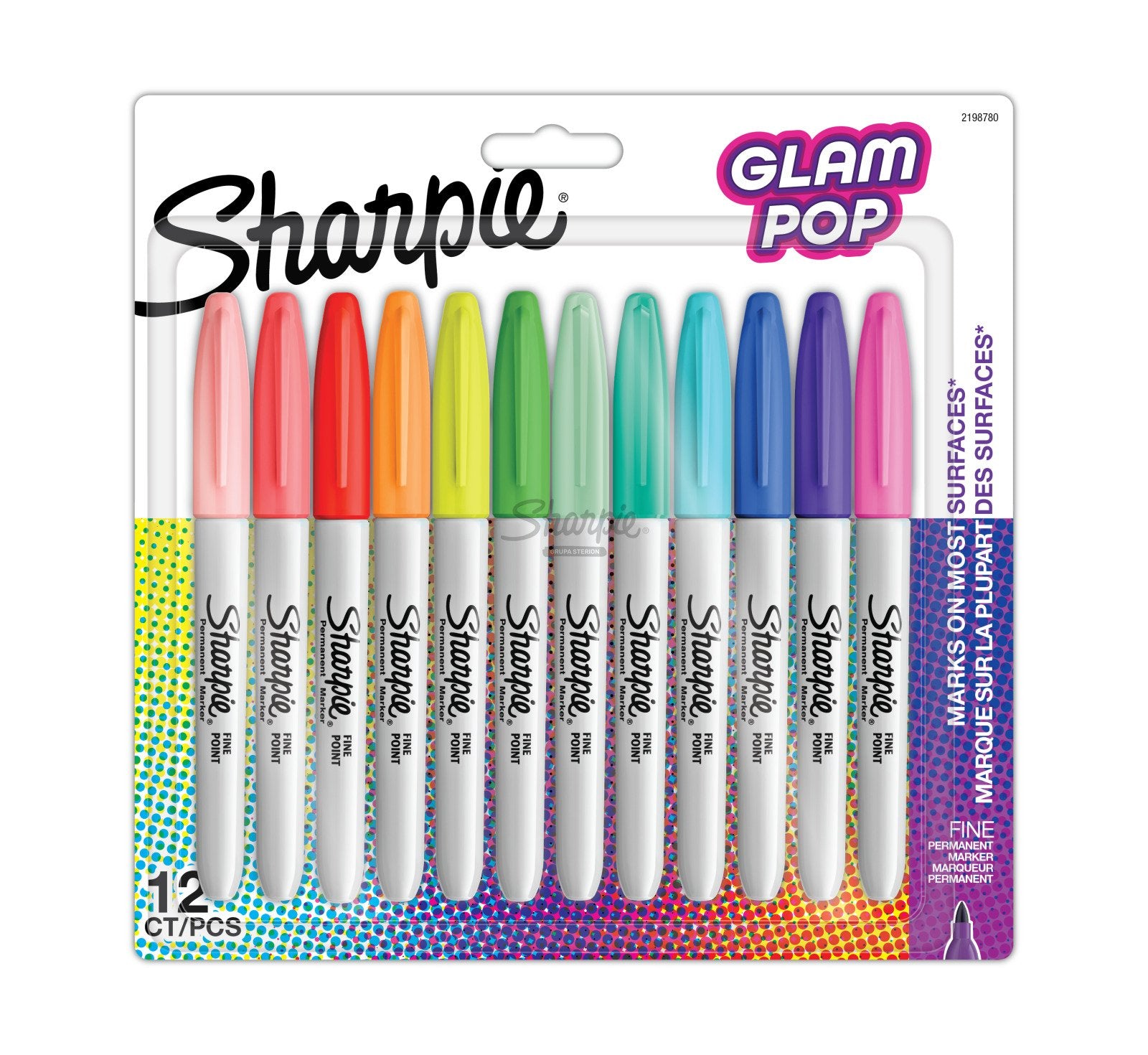 Sharpie S-Note Permanentmarker – Feine Spitze 1 mm – Glam Pop – 12er-Pack