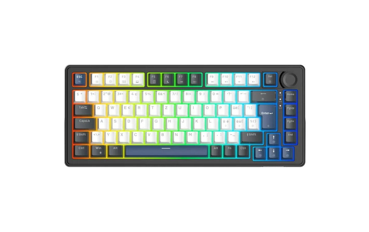 Deltaco Gaming DK480 – Gaming-Tastatur 75% – Mechanisch – Verkabelt – QWERTZ (CH) – RGB