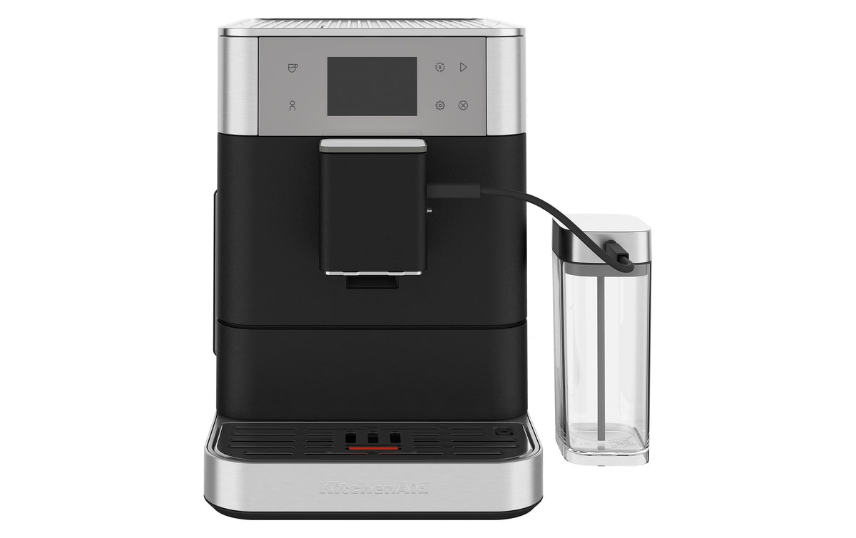 KitchenAid KF7 Kaffeevollautomat – 2,2 l, 250 g Bohnenbehälter, Milchschaumdüse, schwarz