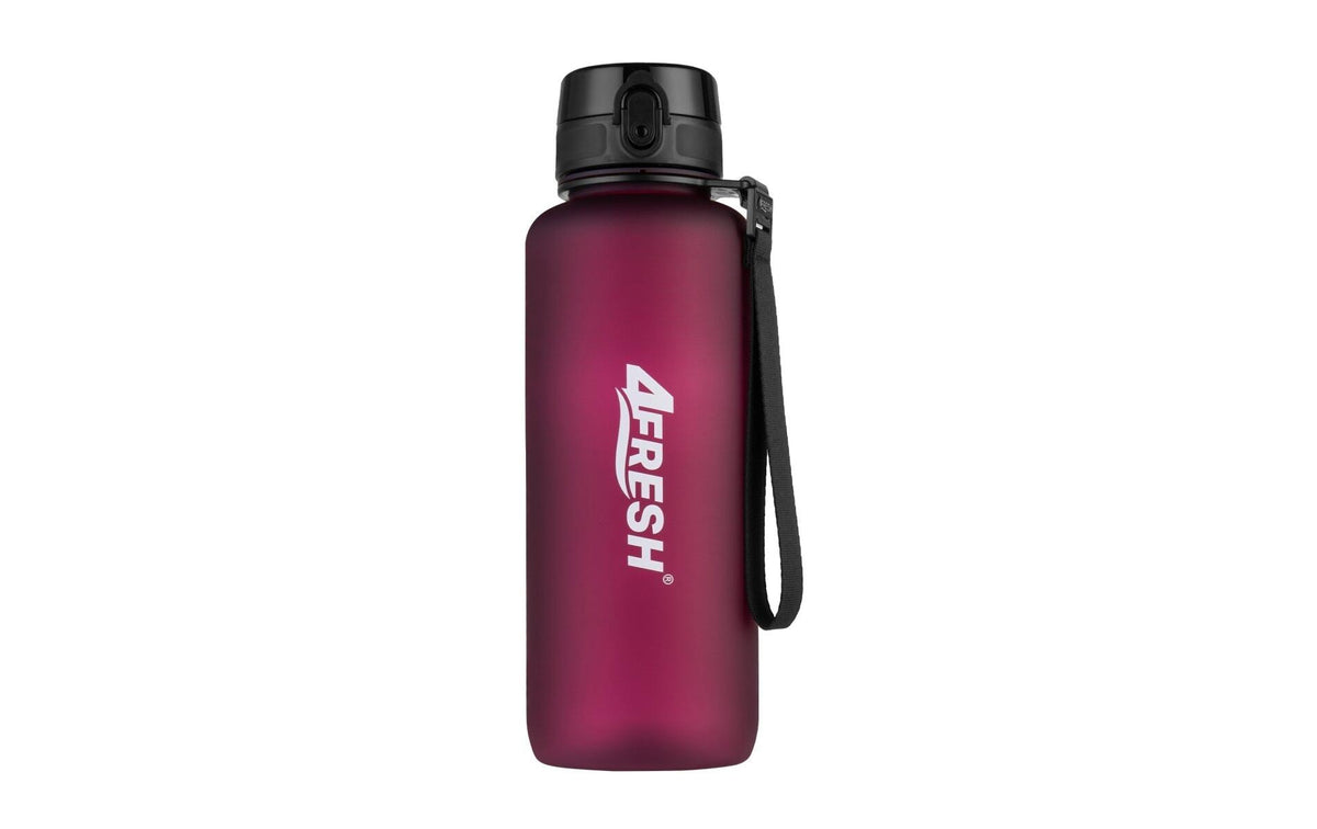 4Fresh Trinkflasche 1,5 L – Tritan, Klappdeckel, Bordeaux