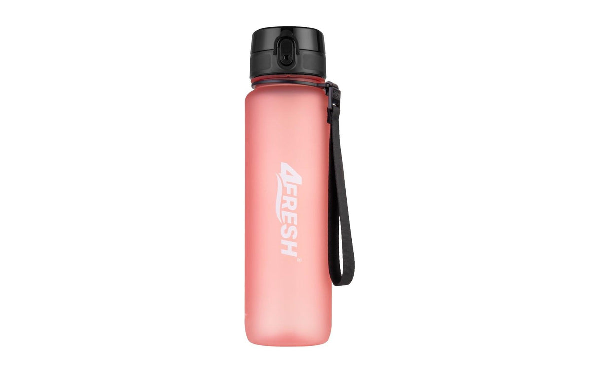 4Fresh Colourful Frosted Trinkflasche 1 l – Tritan, Klappdeckel, Rosa