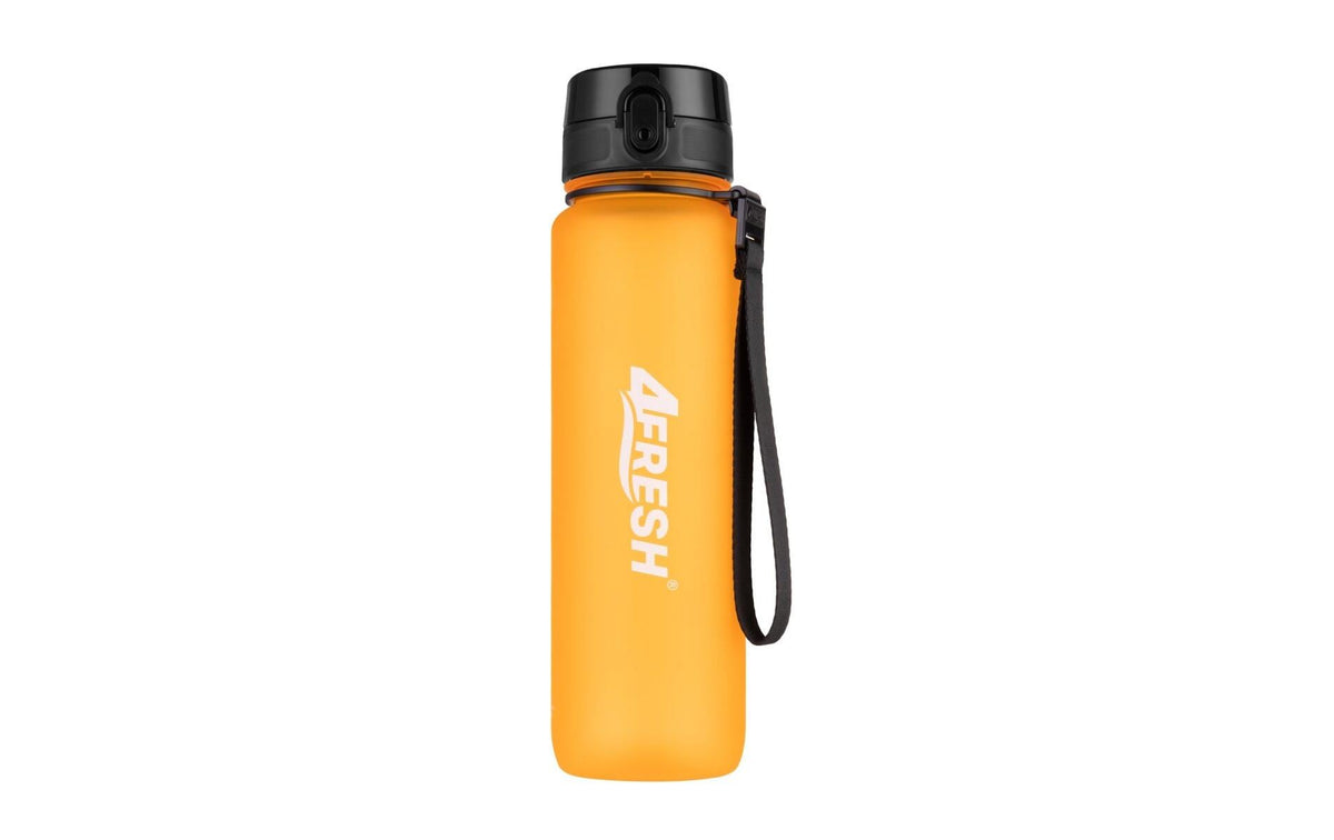 4Fresh Trinkflasche 1 l – Tritan, Klappdeckel, Orange