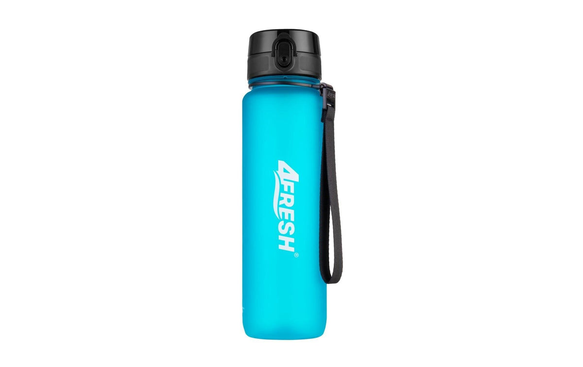 4Fresh Trinkflasche 1 l – Tritan, Klappdeckel, Blau