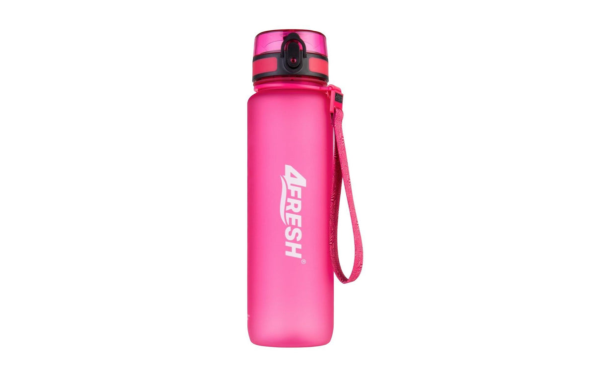 4Fresh Trinkflasche 1 l – Tritan, Klappdeckel, Pink