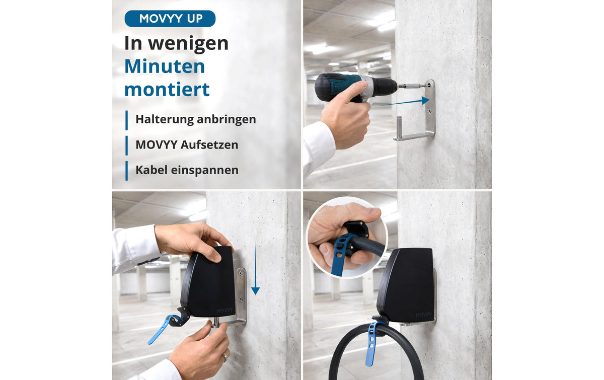 Movyy Up Kabelhalter – für Typ 2 Ladekabel bis 22 kW
