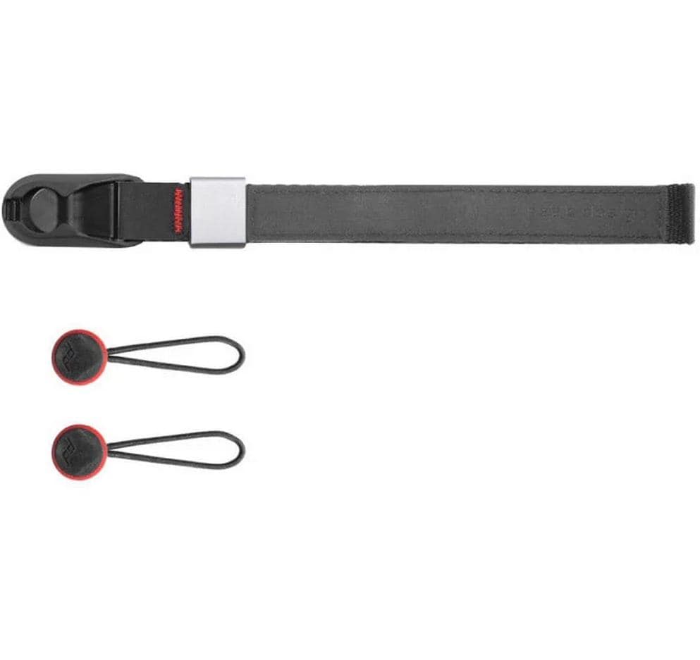 Peak Design Cuff Handriemen – Leder, 22–28 cm, 16,5 mm – für Digitalkameras – Schwarz
