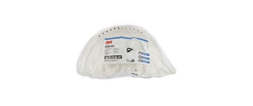 3M Schutzhelm – Weiss, 53–62 cm, Kunststoff, Polyester, mit Kunststoffband