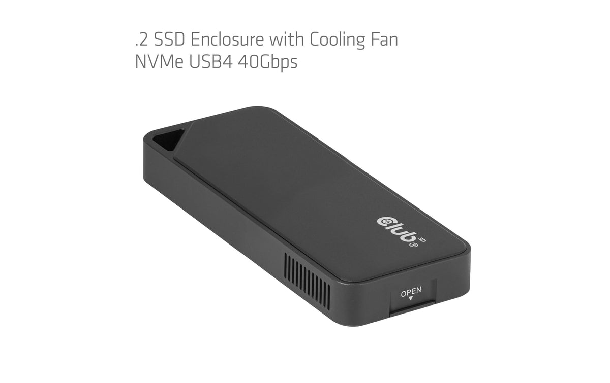 CLUB3D Club 3D CAC-2510 – 1-Bay M.2 SSD-Gehäuse – USB4 40 Gbit/s, für M.2 NVMe (PCIe)