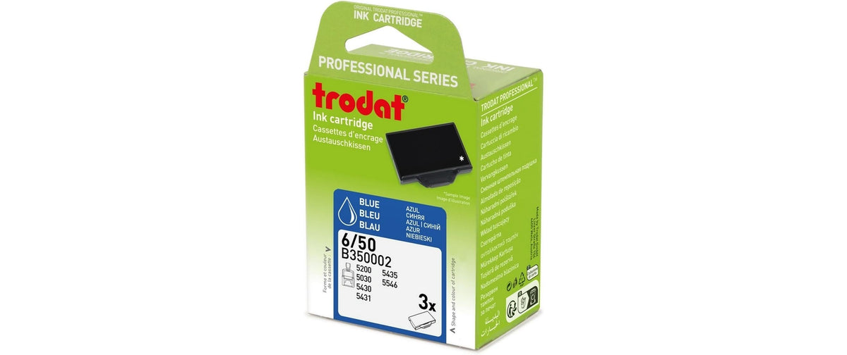 Trodat 6/50 – Ersatzkissen Blau – für verschiedene Trodat Professional-Modelle (z. B. 5030, 5430, 5430/L)