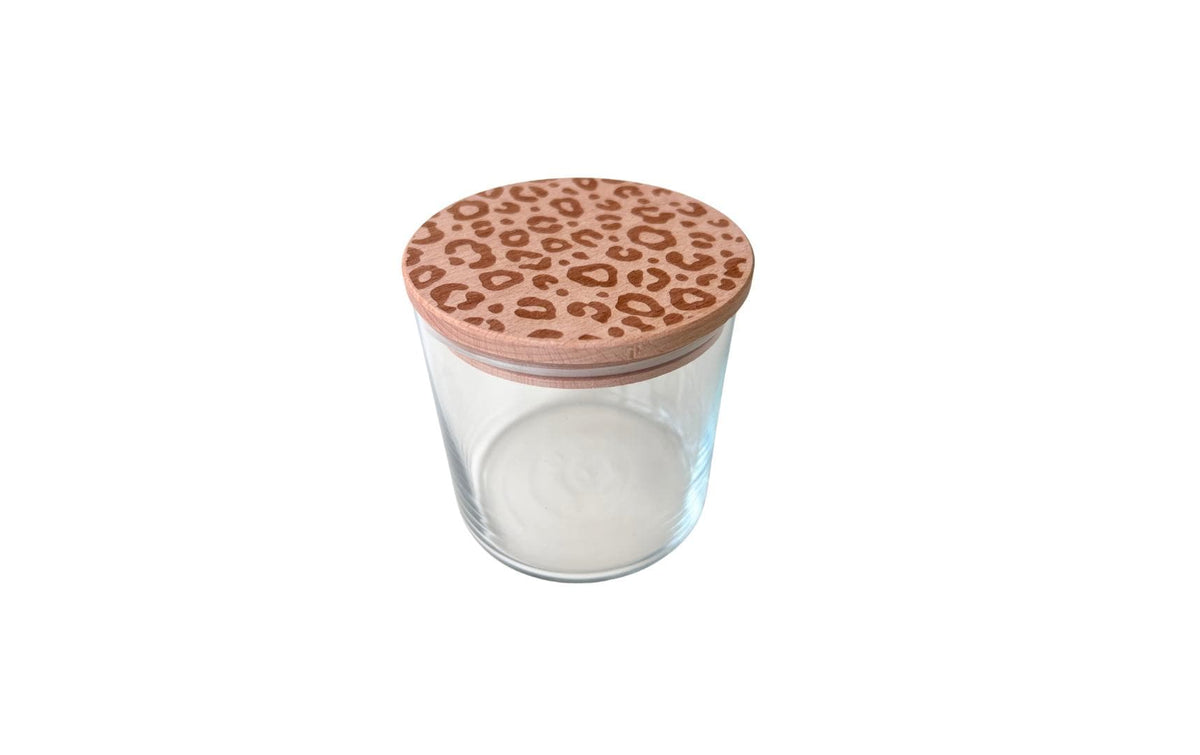 Wunderle Vorratsdose 530 ml, Ø 10 × 12 cm, Glas/Buchenholz/Silikon, transparent/braun