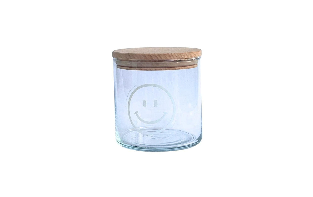 Wunderle Vorratsdose 530 ml, Ø 10,5 × 10,7 cm, Glas/Holz, transparent/braun