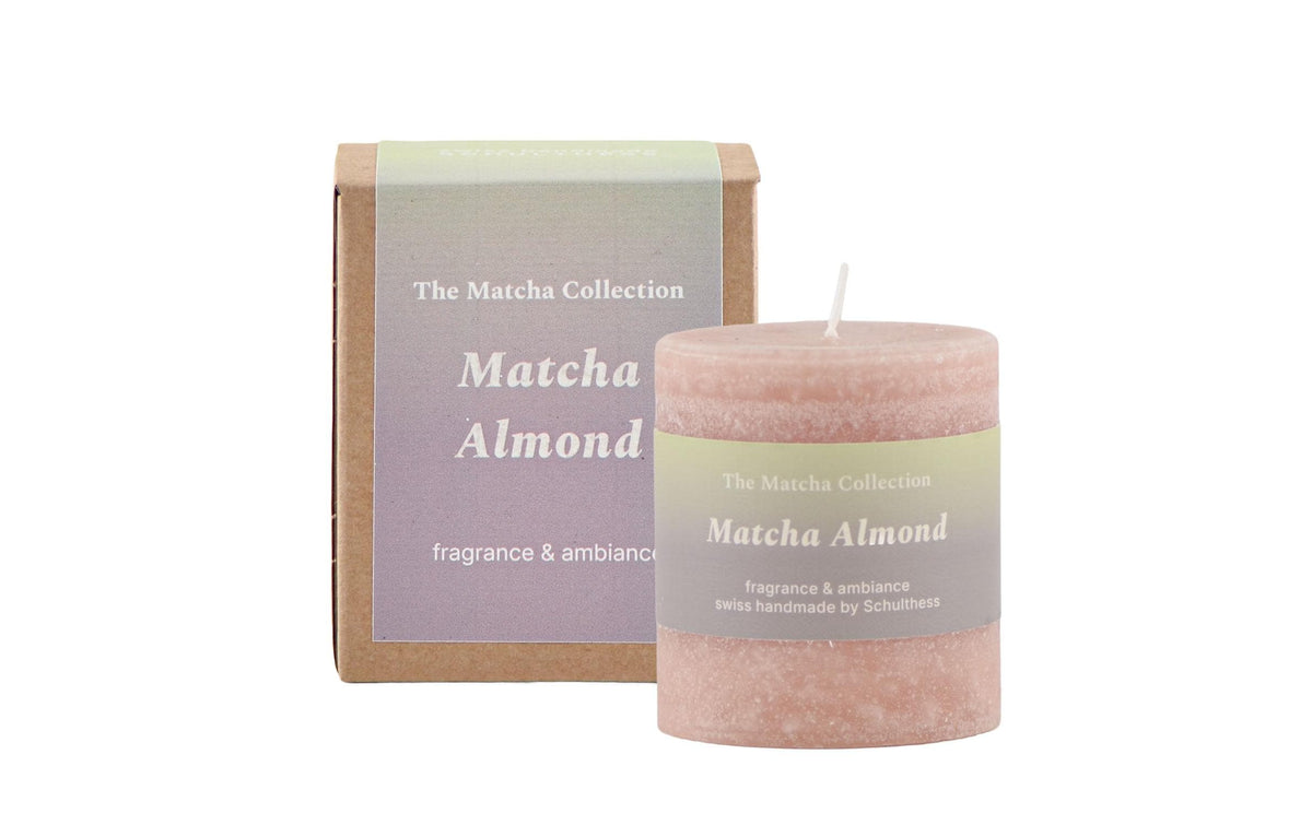 Schulthess Kerzenhandwerk Duftkerze – Matcha, Mandel – Ø 7 × 8 cm