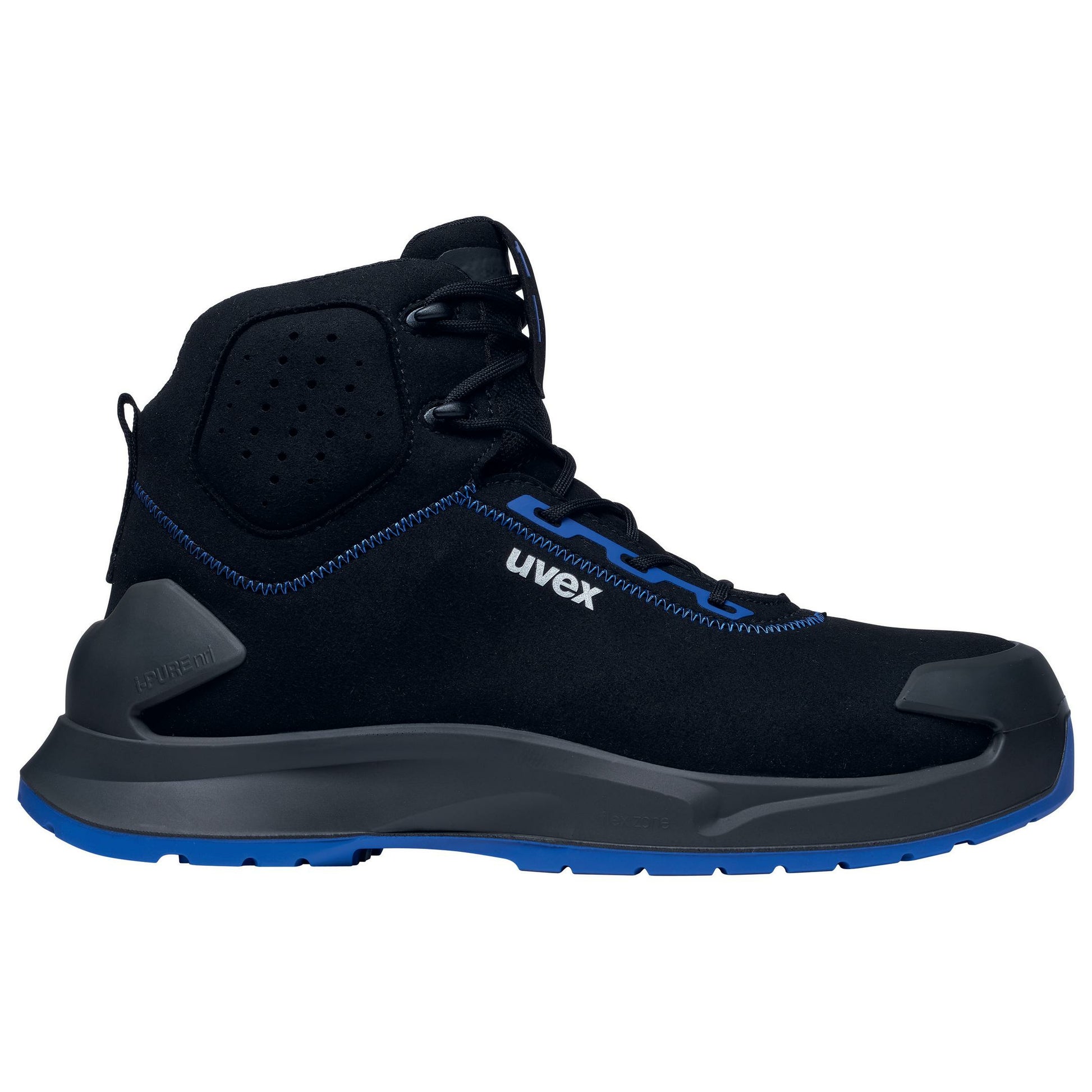 Uvex 1 x-craft Sicherheitsstiefel S2 – Schwarz/Blau – Grösse 46, Weite 11