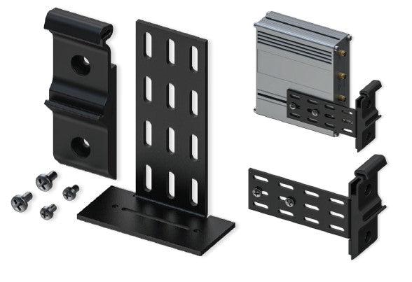 Teltonika DIN-Schienen-Montagekit – PR5MEC23, 35 mm Hutschiene, ABS/Stahl, Schwarz, 90×70×25 mm